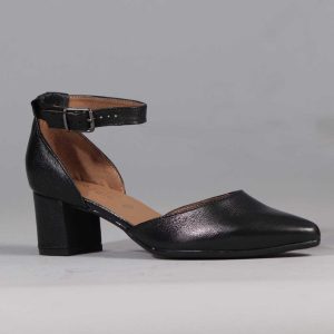 Froggie 12627 Pointed Block Heel with Ankle Strap