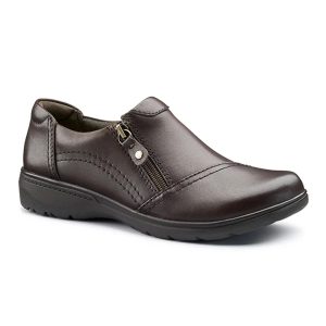 Hotter Lope Leather Shoe with Zip