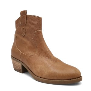 Julz Bonie Mid Heel Genuine Leather Ankle Boot