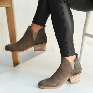 Julz Yara Suede Ankle Boot with Heel