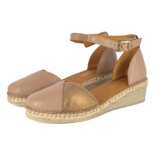 Tsonga Mirembe Leather Wedge Espadrille