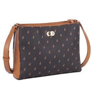 Polo 432222 Iconic Multi-Compartment Sling -Brown