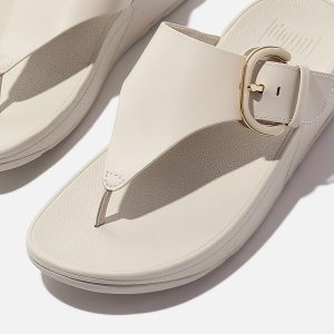 Fitflop Lulu Resin-buckle Leather Toe-post