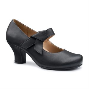 Hotter Paso Leather Court Shoe with Heel