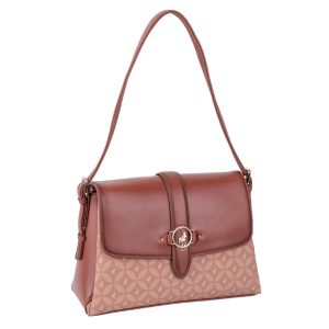Polo POS532671 Medina Shoulder Flapover Handbag - Chestnut